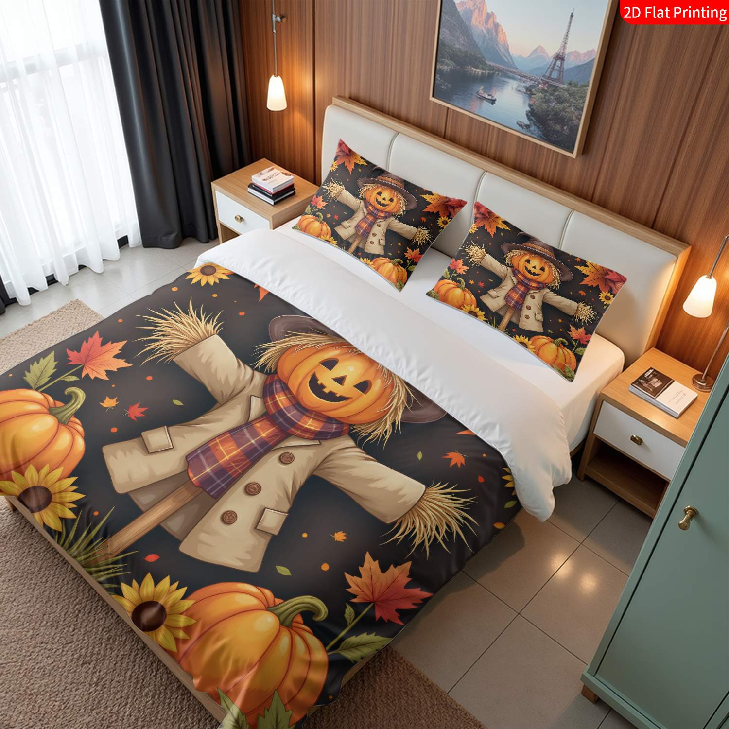 Duvet Cover Sets With Zipper - طقم غطاء لحاف مع أغطية وسائد،