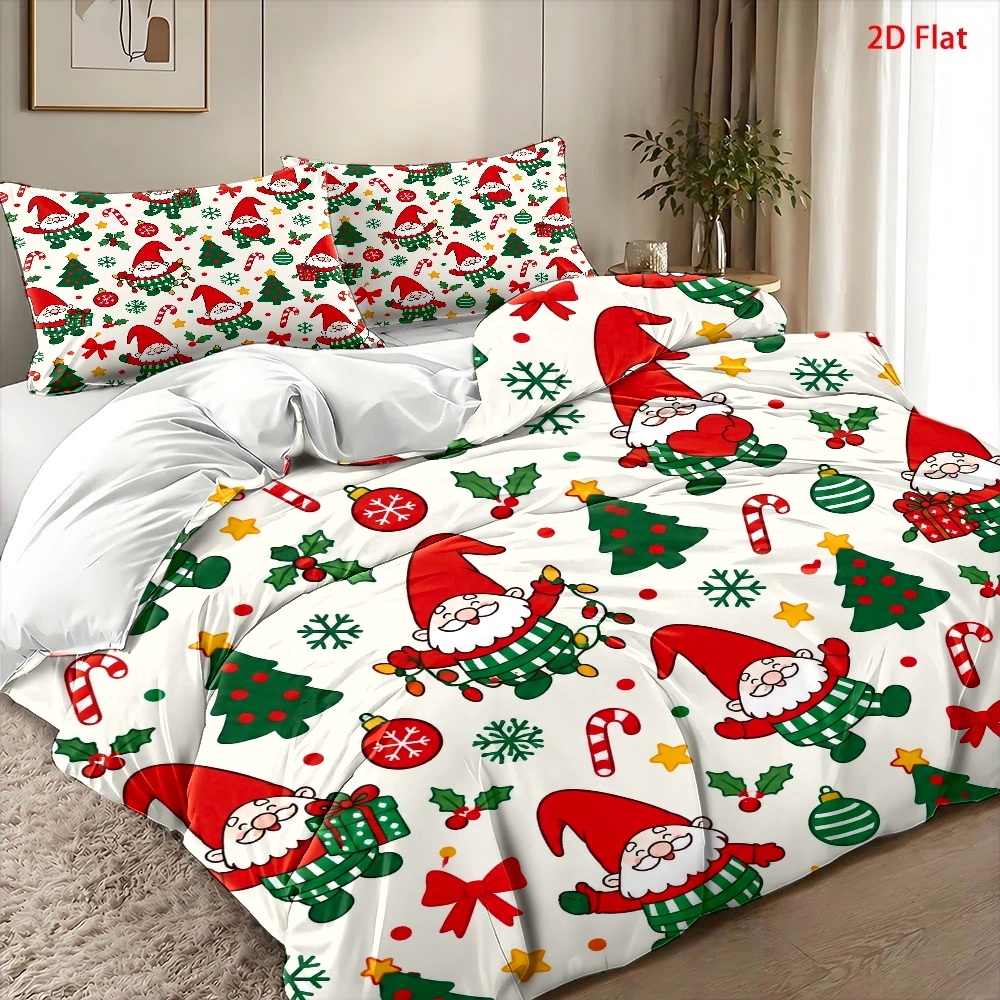 Duvet Cover Sets With Zipper - طقم غطاء لحاف بتصميم شجرة عيد