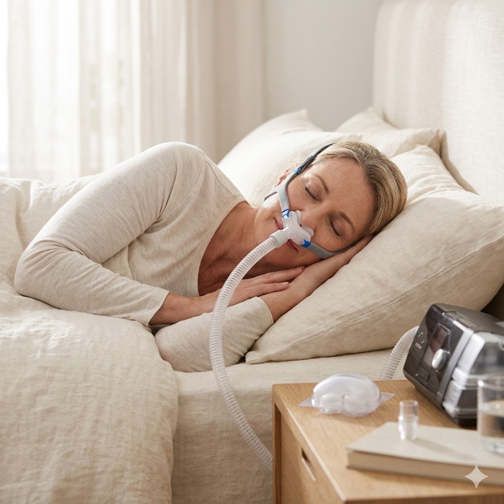 Anti Snore Contour Pillow - طقم قناع CPAP جديد بديل للأنف