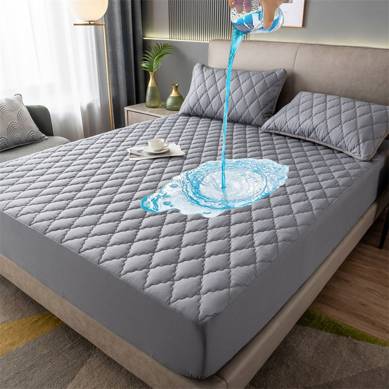 Waterproof Mattress Protector Breathable - مرتبة مبطنة مقاومة للماء مرنة المجهزة