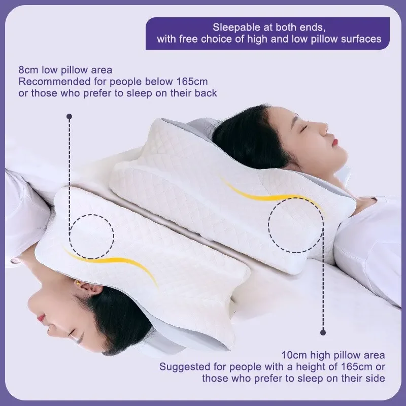 الوسائد رغوة الذاكرة فراشة على - مراجعة Memory Foam Orthopedic Pillow Neck Pain وسعره