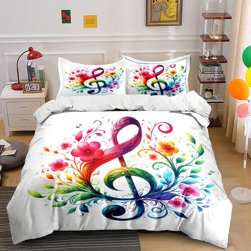 طقم غطاء لحاف بنمط زهور نابضة  - مراجعة Duvet Cover Sets With Zipper وسعره