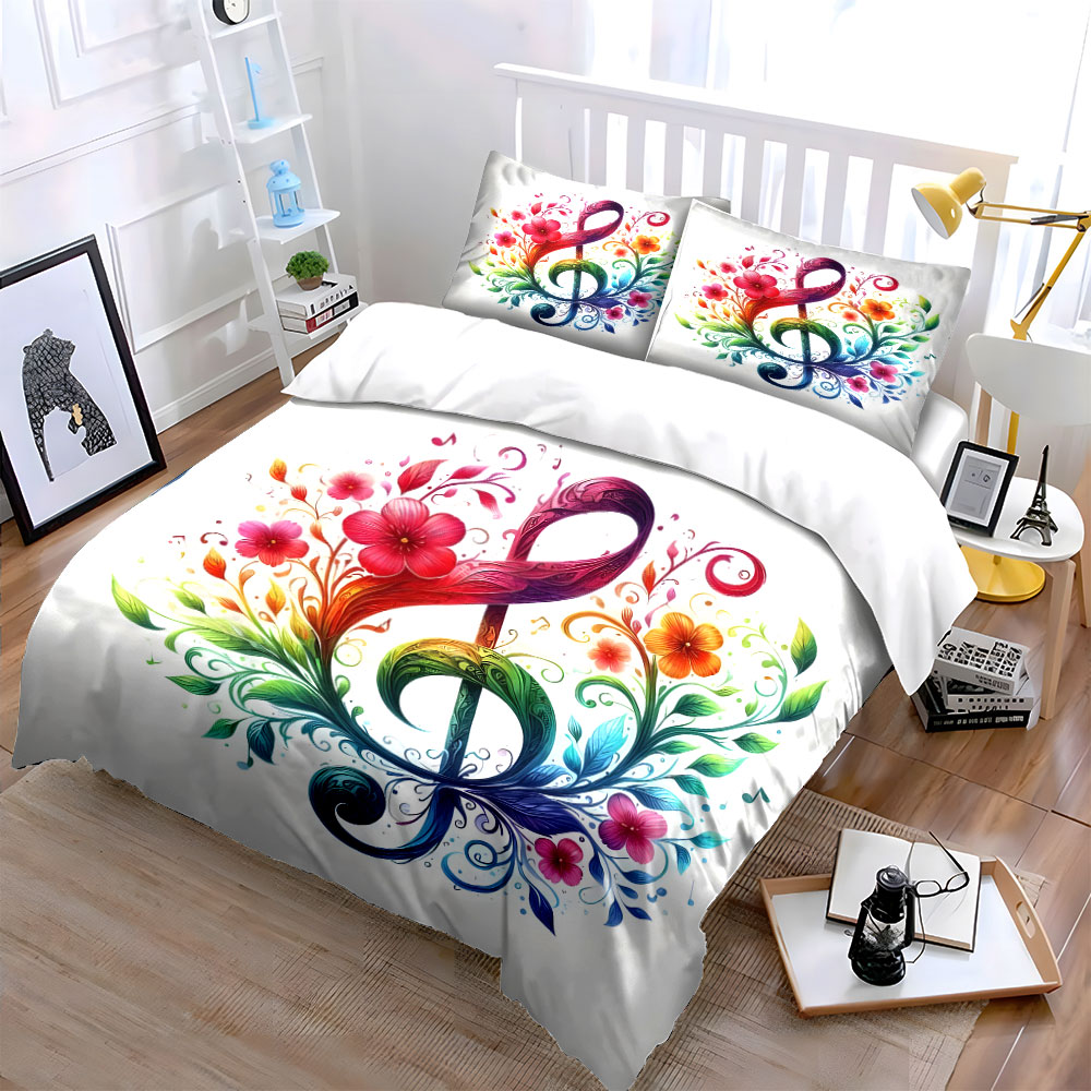 طقم غطاء لحاف بنمط زهور نابضة  - مراجعة Duvet Cover Sets With Zipper وسعره