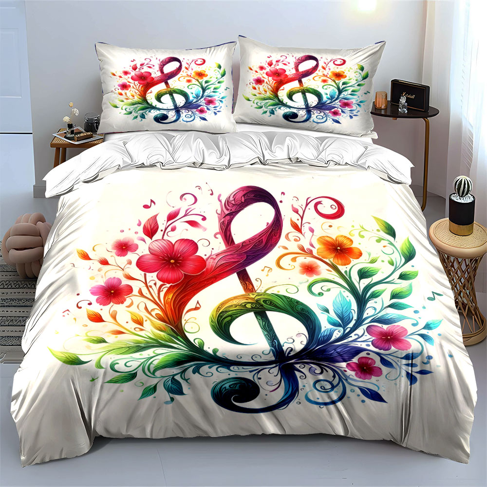 طقم غطاء لحاف بنمط زهور نابضة  - مراجعة Duvet Cover Sets With Zipper وسعره