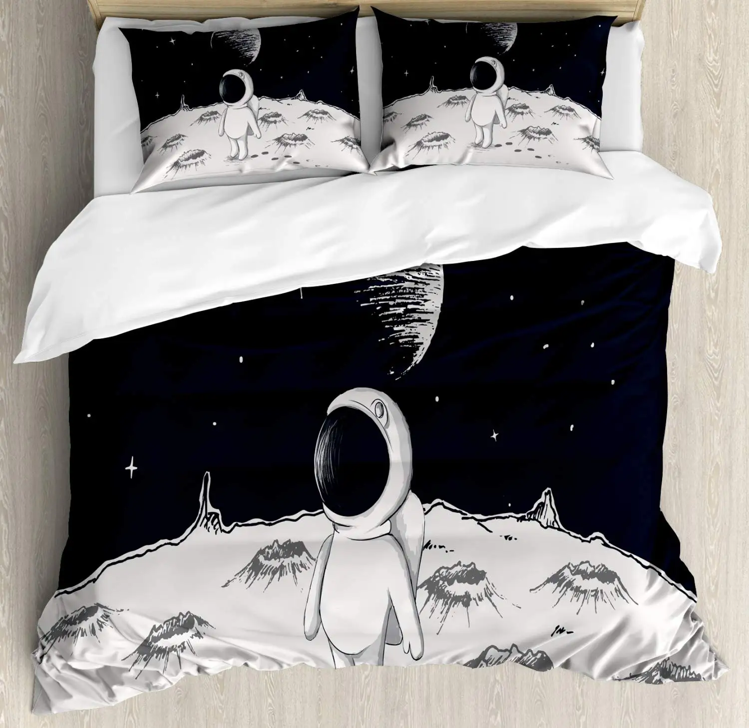مجموعة غطاء لحاف رائد الفضاء ا - مراجعة Duvet Cover Sets With Zipper وسعره