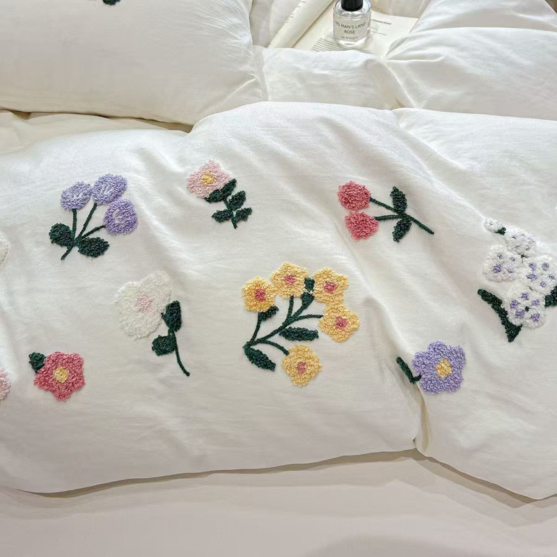 غطاء لحاف مطرز بنقوش زهرية أني - مراجعة Aesthetic Floral Duvet Cover وسعره