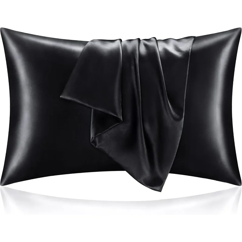 غطاء وسادة من الساتان متعدد ال - مراجعة Satin Silk Pillowcase Hair Skin وسعره