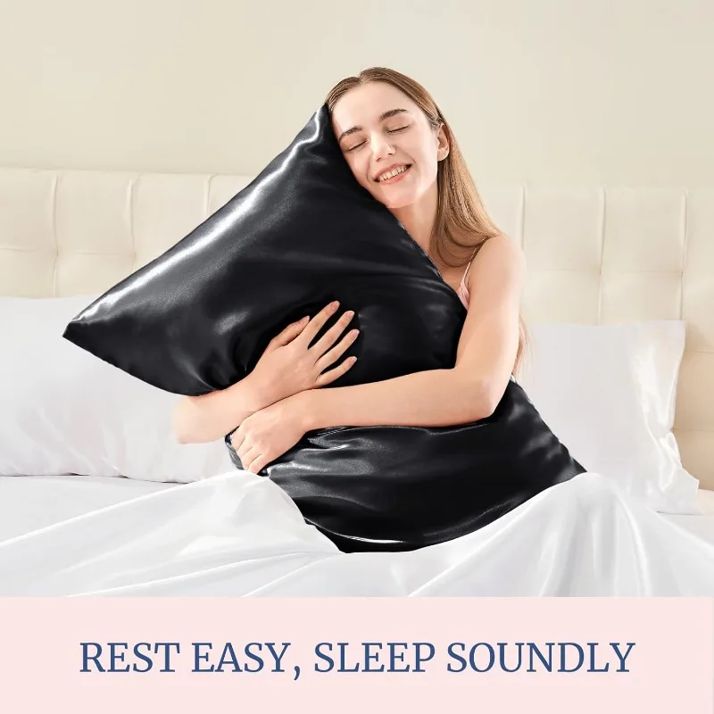 غطاء وسادة من الساتان متعدد ال - مراجعة Satin Silk Pillowcase Hair Skin وسعره