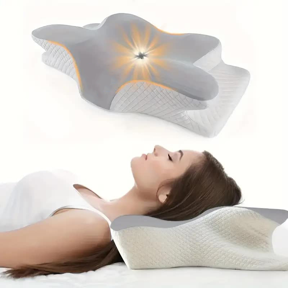 الوسائد رغوة الذاكرة فراشة على - مراجعة Memory Foam Orthopedic Pillow Neck Pain وسعره